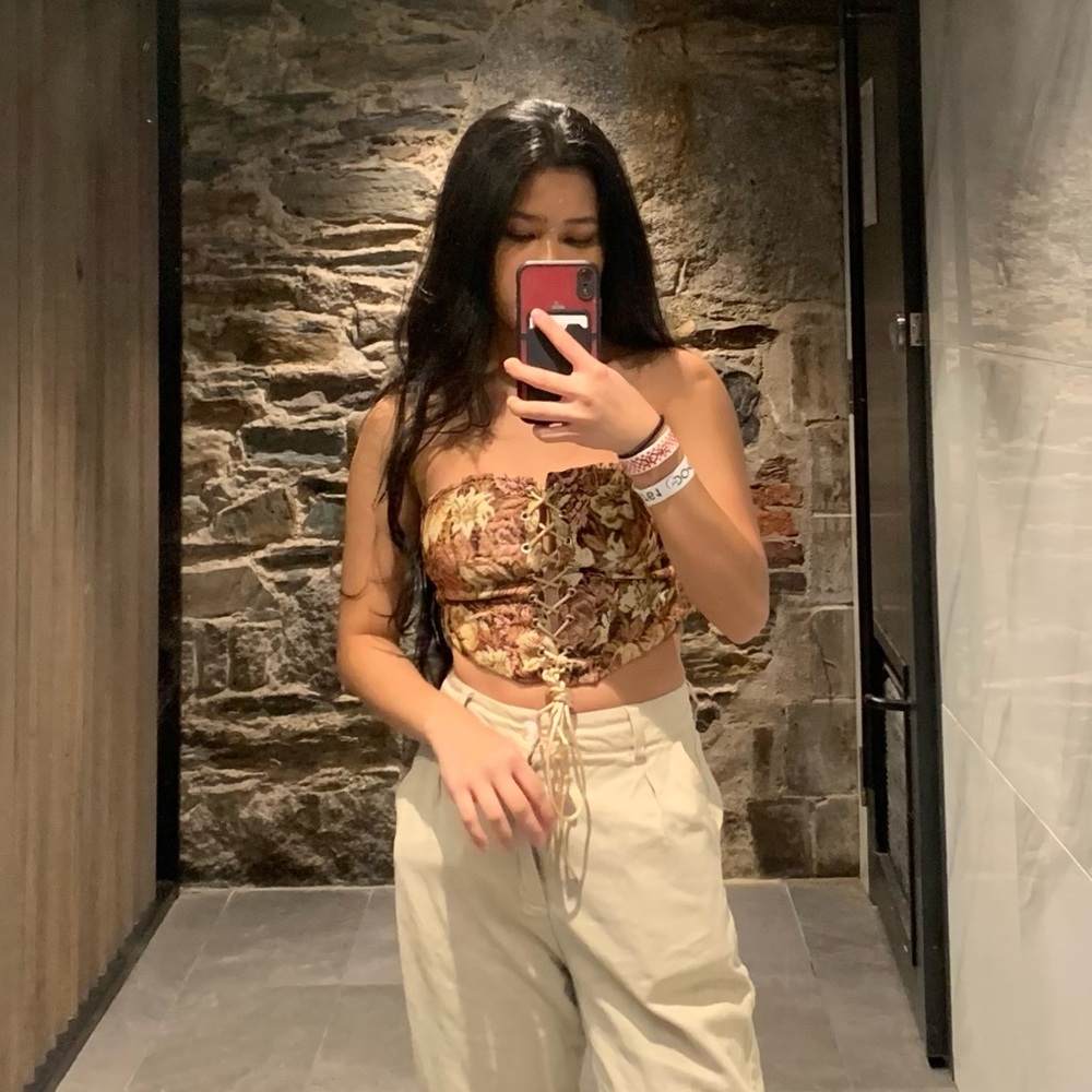 Lace up corset top